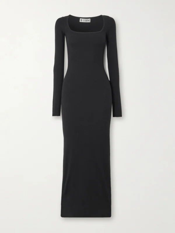Éterne Ribbed Stretch-jersey Maxi Dress