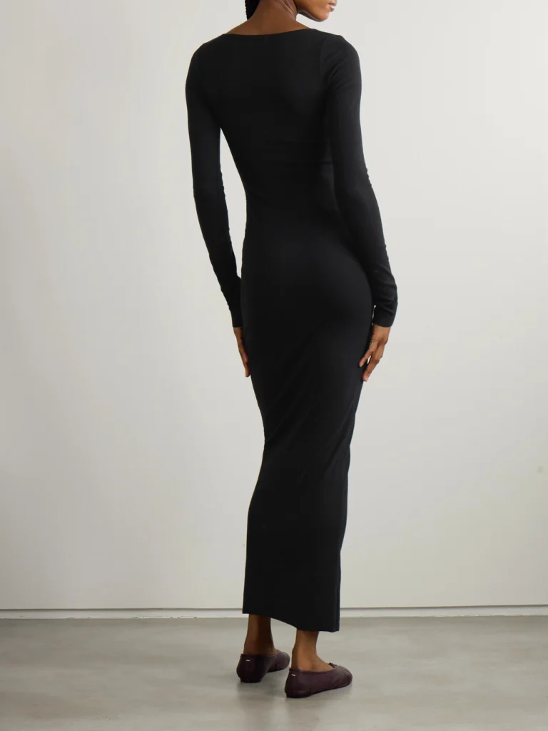 Éterne Ribbed Stretch-jersey Maxi Dress