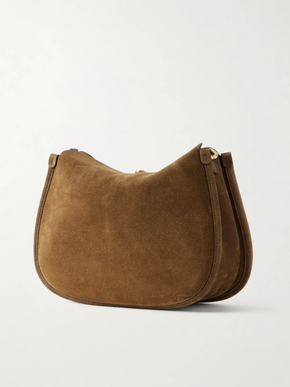 Back view of the Etro Logo-detailed Leather-trimmed Suede Shoulder Bag