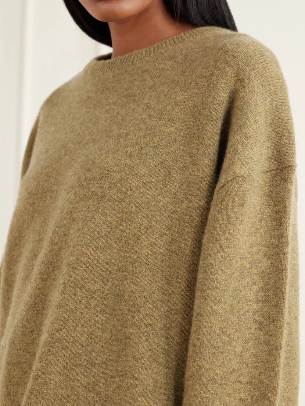 Close-up detail of the Extreme Cashmere Mike Cashmere-blend Knitted Sweater