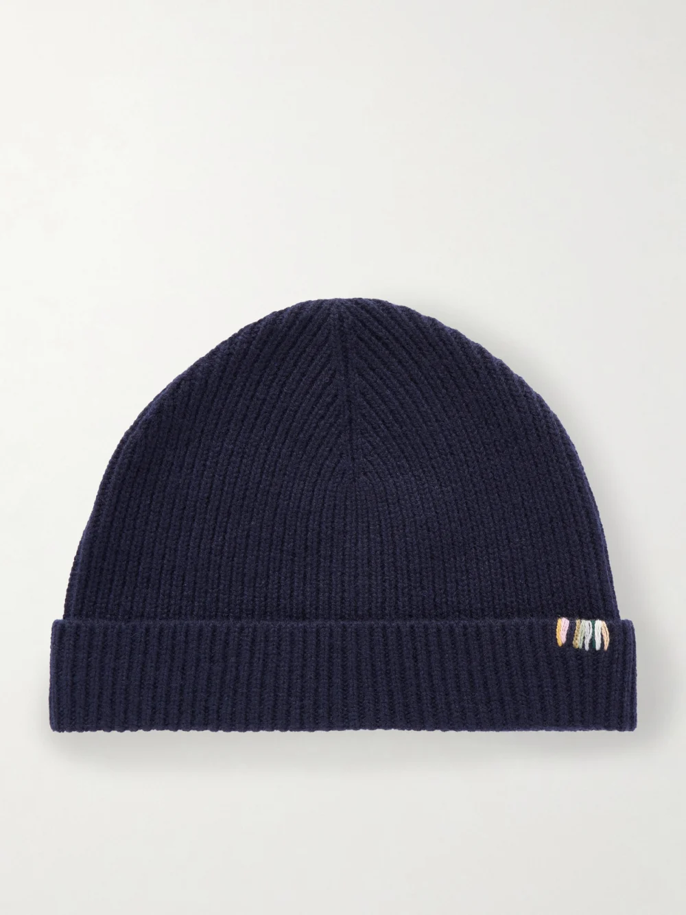 Extreme Cashmere Ribbed Cashmere Beanie in navy