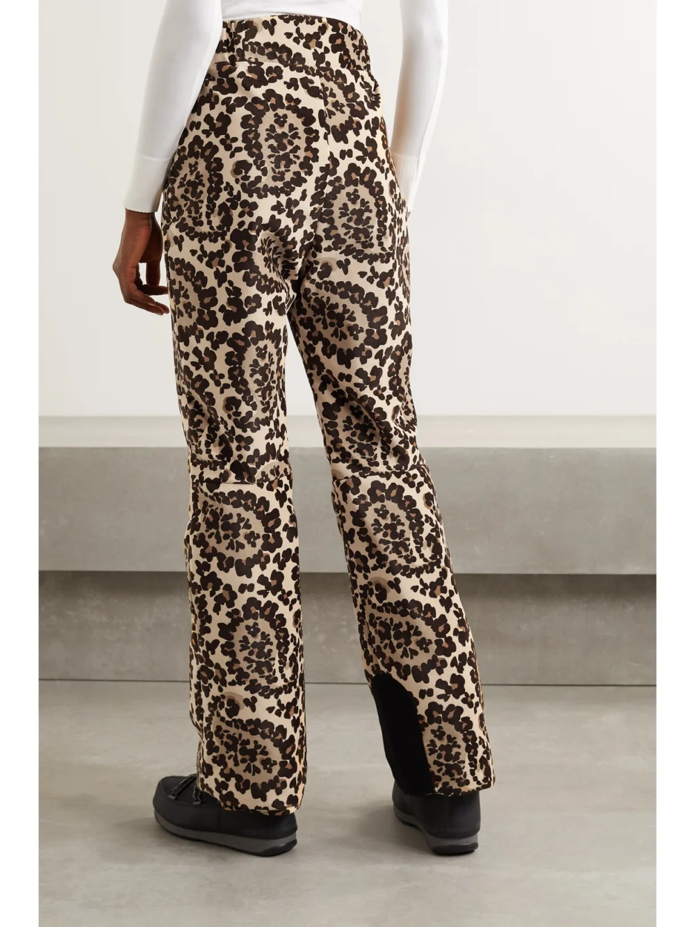 Back view of the Fendi Printed Velvet Bootcut Ski Pants