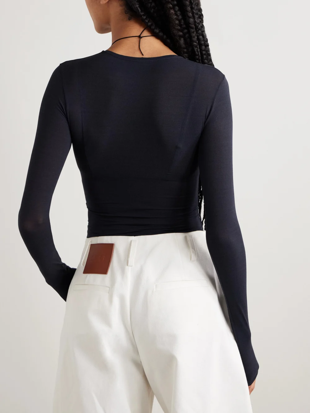 Back view of the Fforme Ames Stretch-silk T-shirt