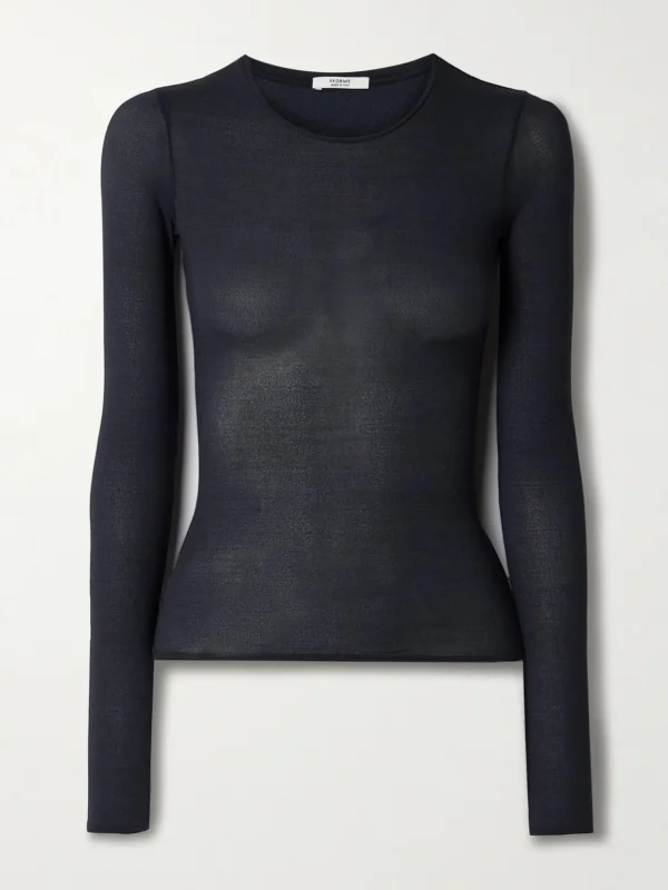 Fforme Ames Stretch-silk T-shirt