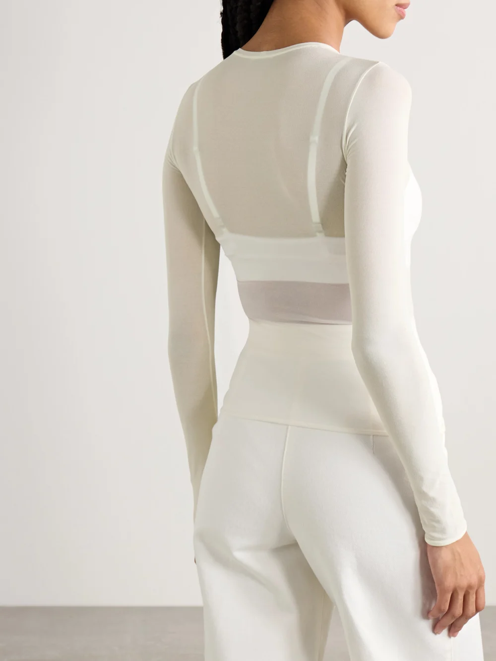 Back view of the Fforme Ames Stretch-silk T-shirt