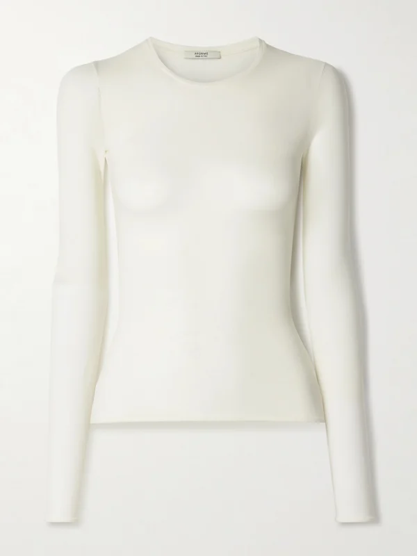 Fforme Ames Stretch-silk T-shirt