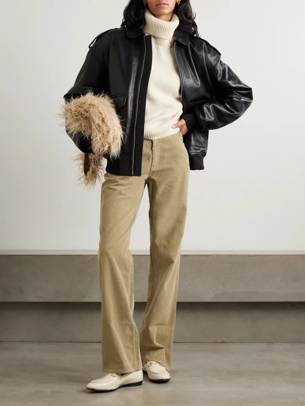 Fortela Juniper Cotton-corduroy Straight-leg Pants, worn by a model