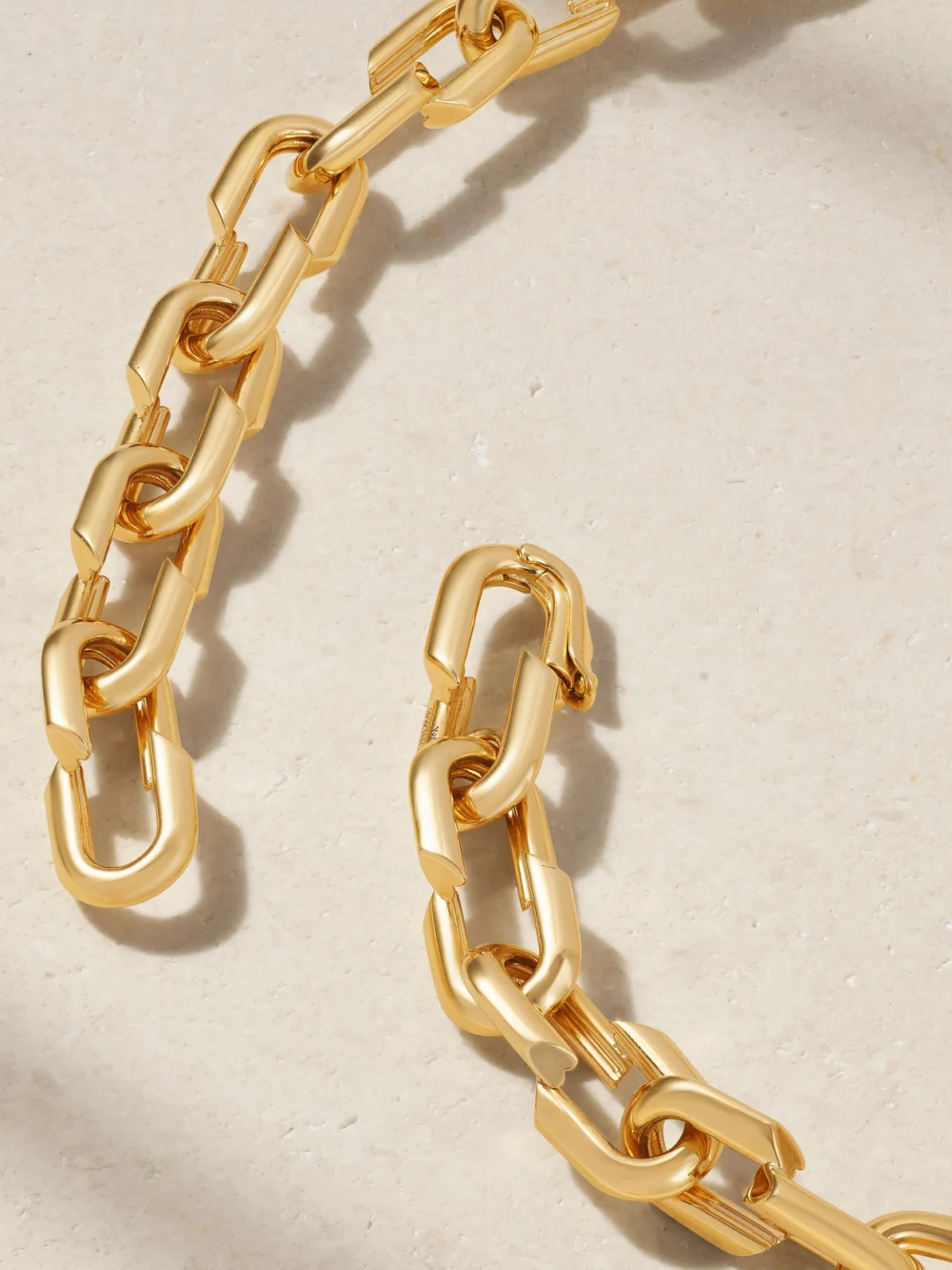 Back view of the FoundRae Heart Token Love Medium 18-karat Gold Diamond Necklace