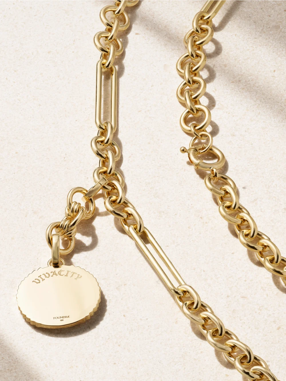 Back view of the FoundRae Vivacity 18-karat Gold Diamond Necklace