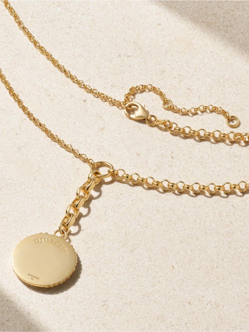 Back view of the FoundRae Vivacity 18-karat Yellow and White Gold Diamond Necklace