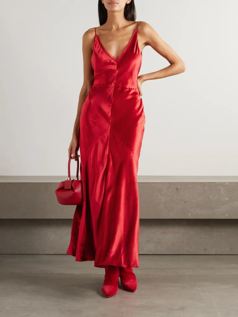 Gabriela Hearst Brigita Paneled Silk-velvet Maxi Dress