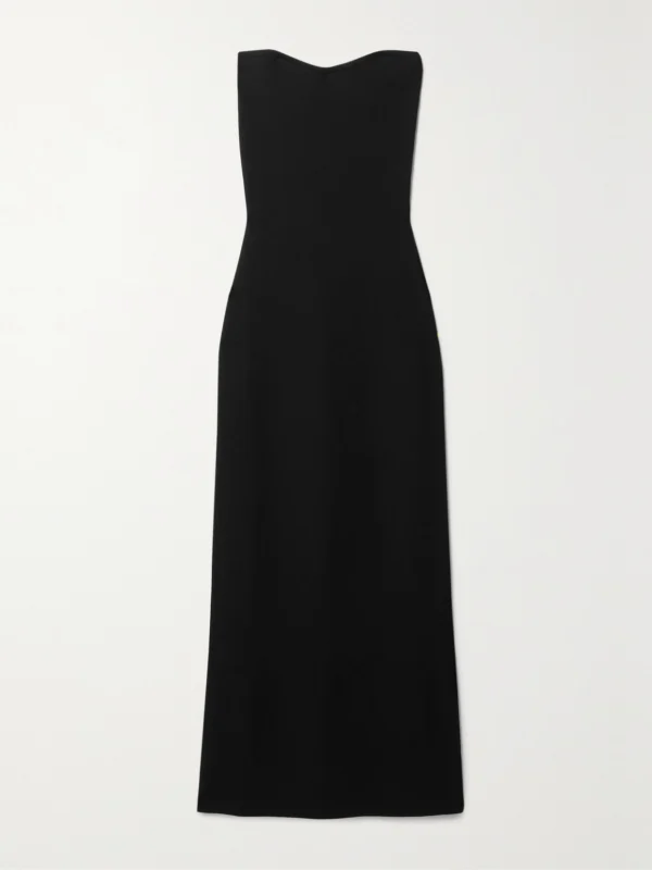 Gabriela Hearst Calderon Strapless Merino Wool and Cashmere-blend Midi Dress
