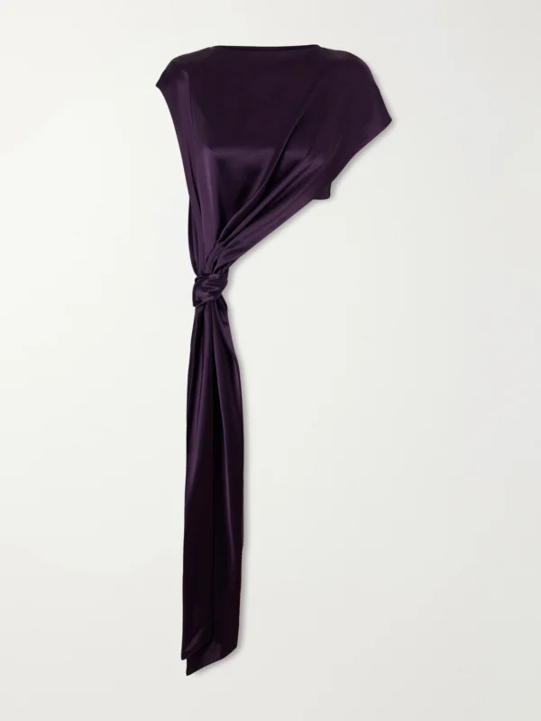 Galvan Auriga Cropped Satin Top