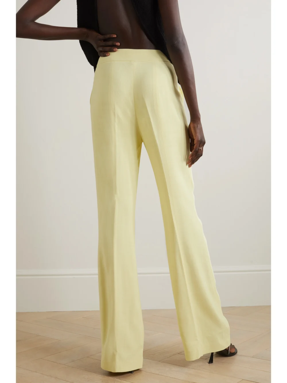 Back view of the Galvan Woven Wide-leg Pants