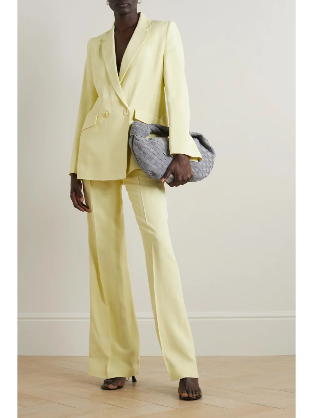 Galvan Woven Wide-leg Pants, worn by a model