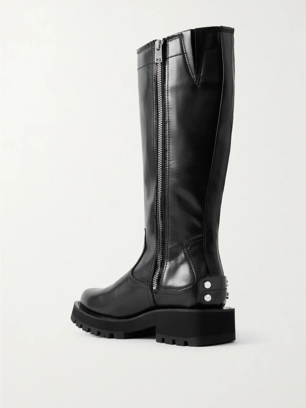 Back view of the Ganni Embellished Oleatex™ Knee Boots