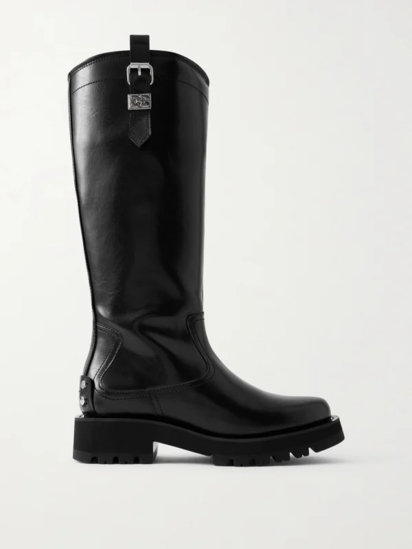 Ganni Embellished Oleatex™ Knee Boots