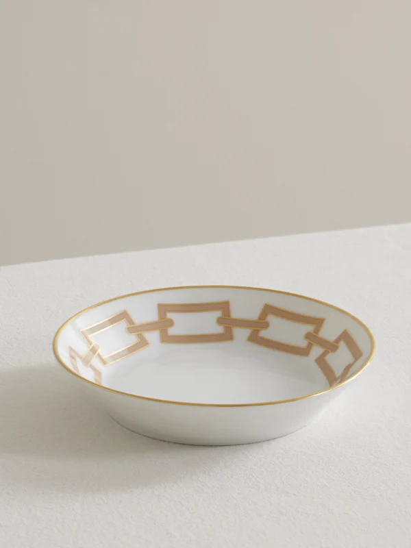 Ginori Catene Gold-plated Porcelain Tea Saucer
