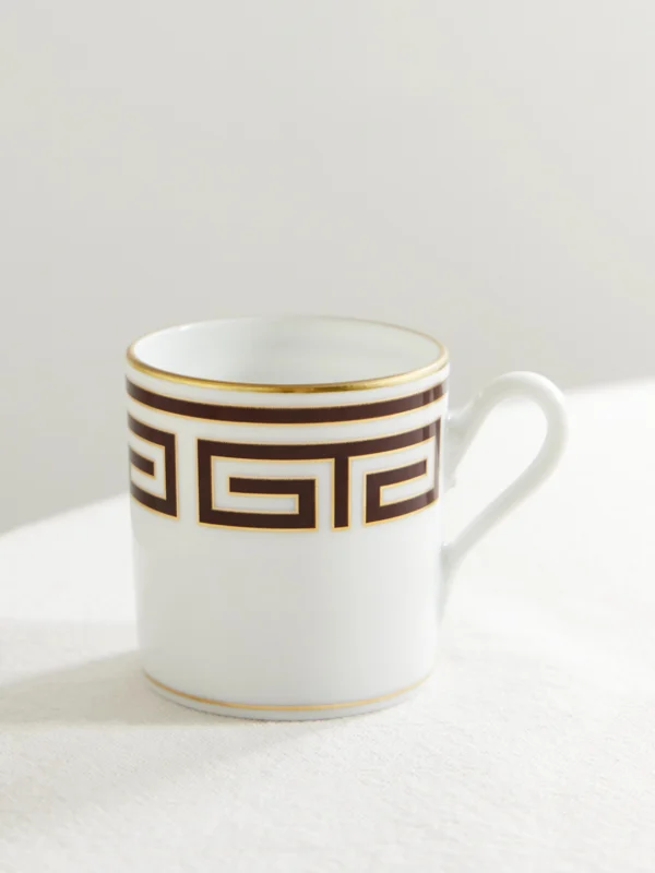 Ginori Labirinto Gold-plated Porcelain Coffee Cup