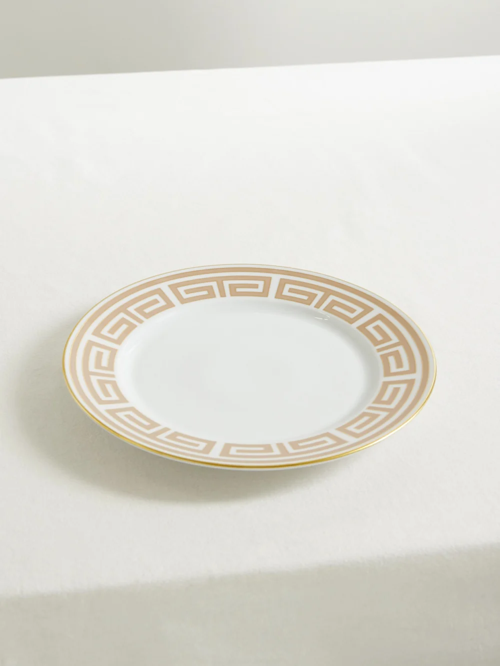 Ginori Labrinto Gold-plated Porcelain Dinner Plate in white