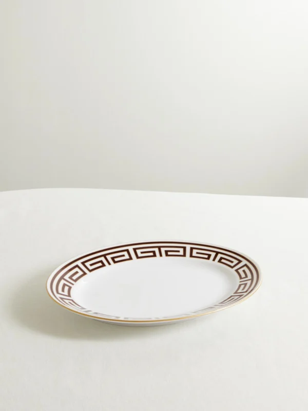 Ginori Oval Gold-plated Porcelain Platter