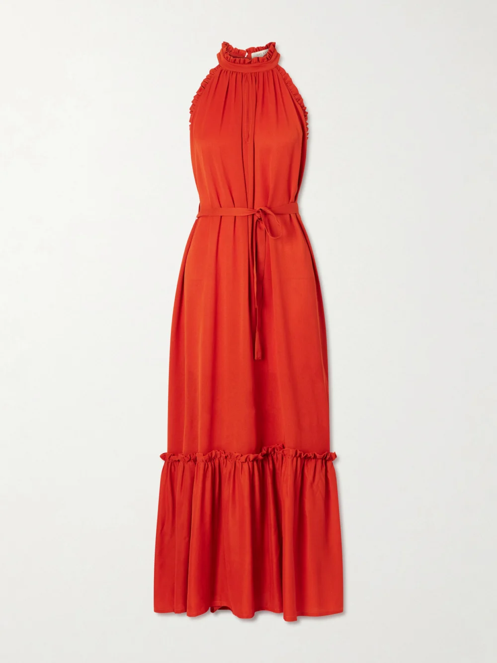 Giuliva Heritage May Silk Crepe Maxi Dress in red