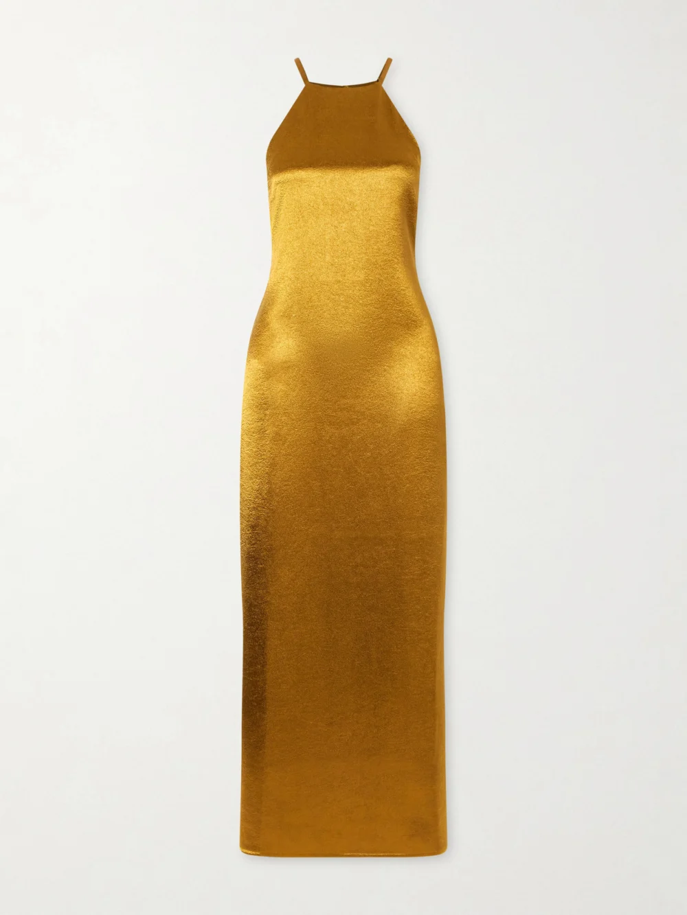 Giuliva Heritage The Martha Satin Maxi Dress in gold