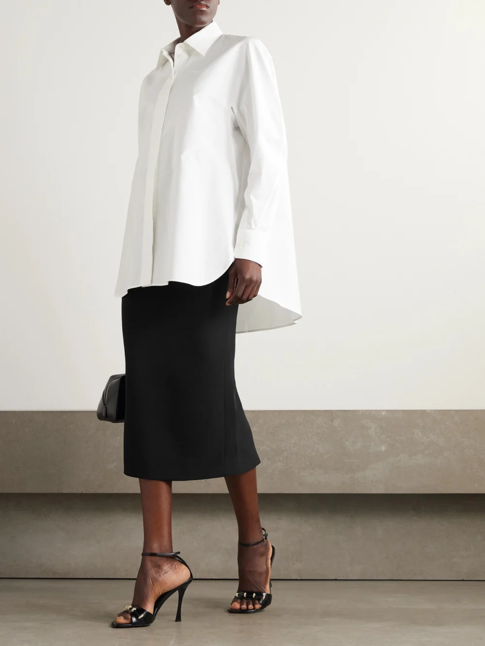 Givenchy Cady Midi Skirt, worn by a model