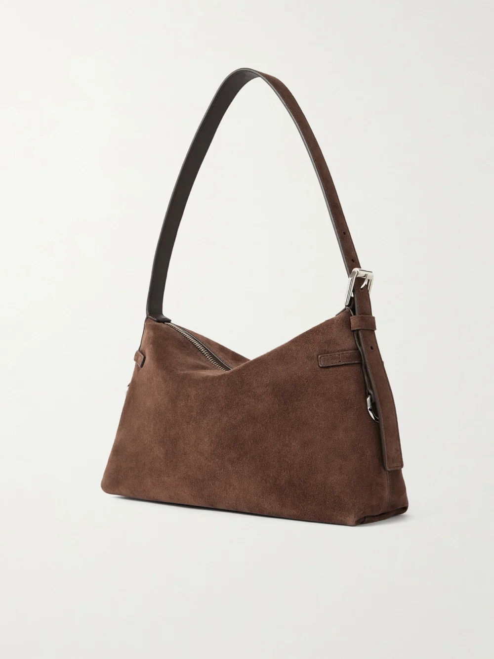 Back view of the Givenchy Voyou Suede Shoulder Bag
