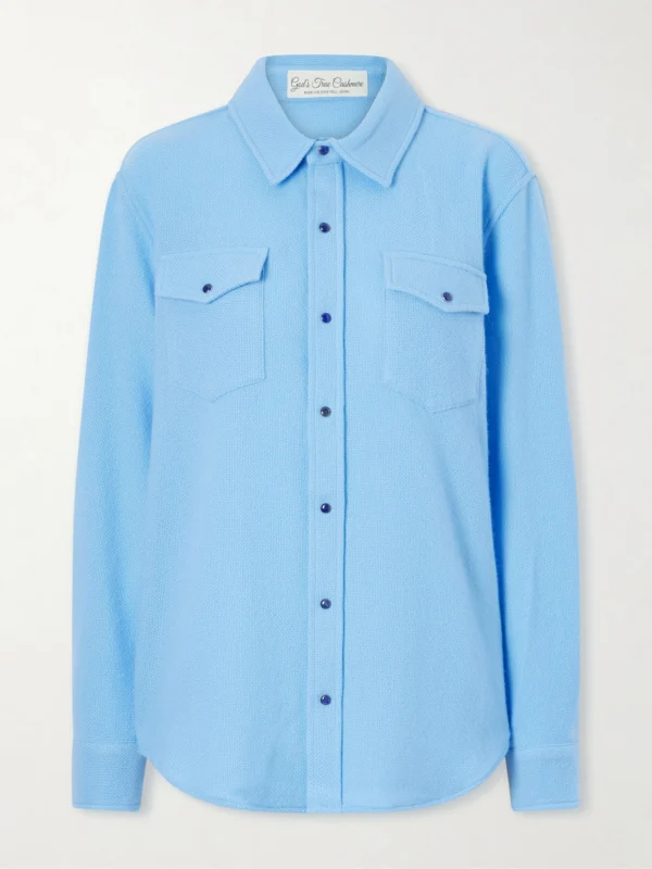 God’s True Cashmere Blue Lagoon Cashmere Shirt