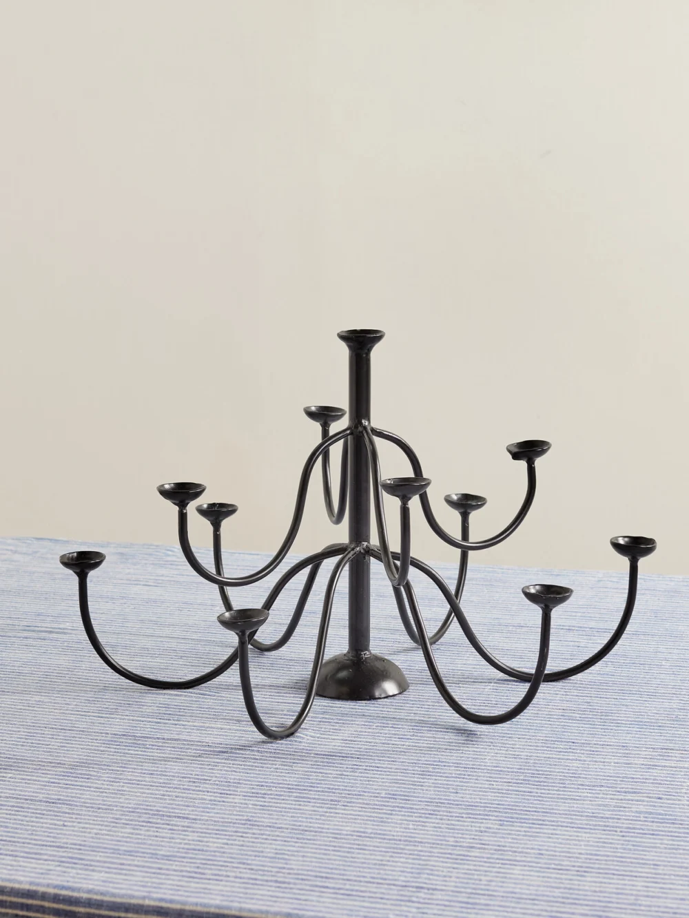 Gohar World Wrought Iron Egg Chandelier in black