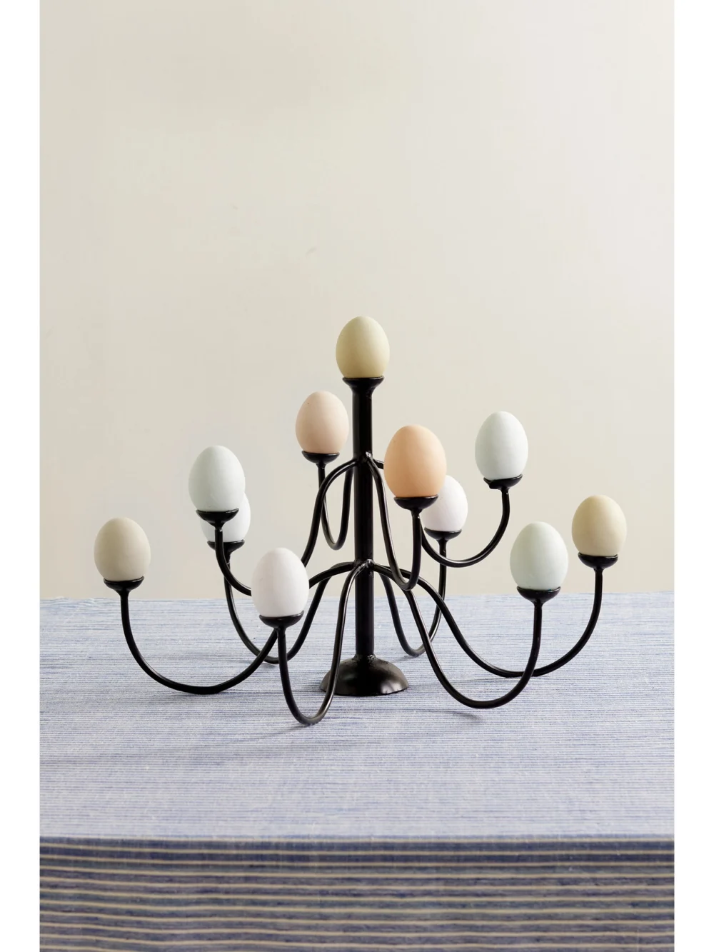 Gohar World Wrought Iron Egg Chandelier, styled view
