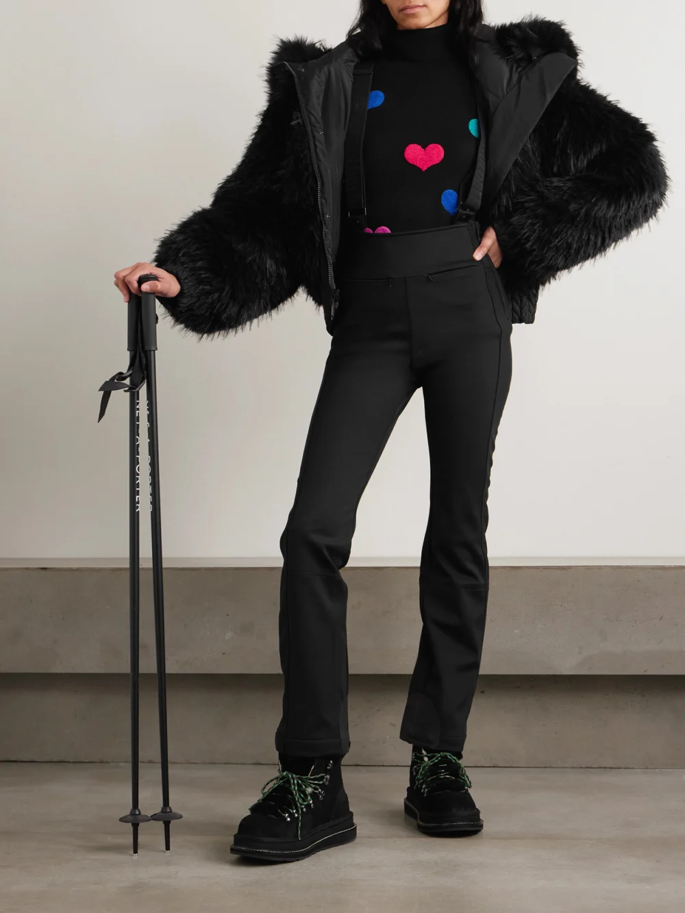 Goldbergh Bacio Appliquéd Knitted Turtleneck Sweater, worn by a model