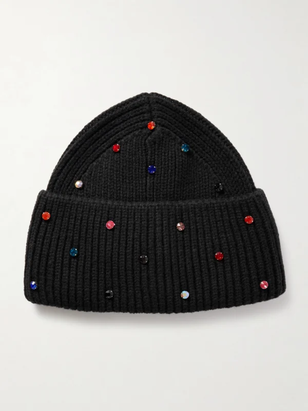 Goldbergh Dream Crystal-embellished Ribbed-knit Beanie