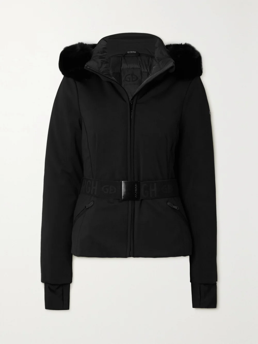 Goldbergh Hida Faux Fur-trimmed Hooded Ski Jacket in black