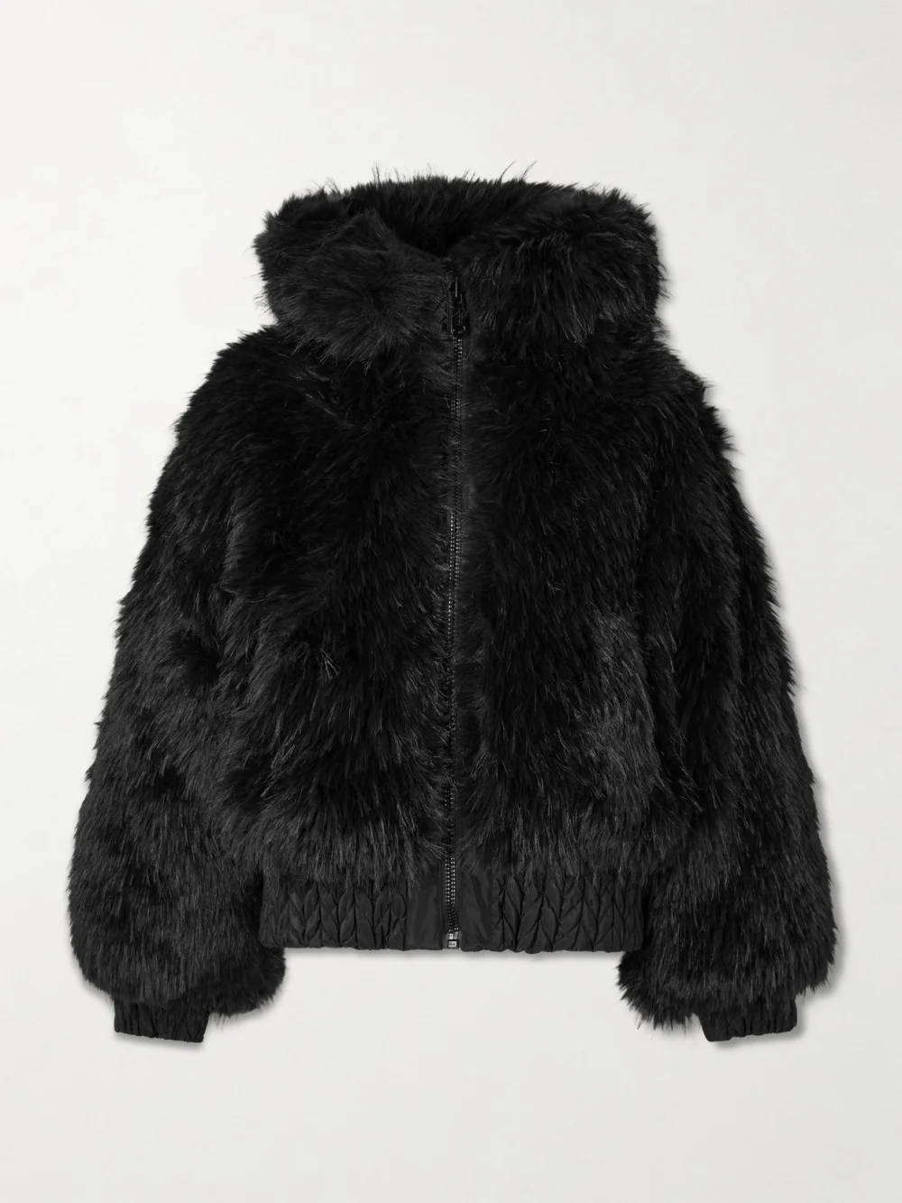 Goldbergh Indira Reversible Hooded Padded Recycled and Plush Ski Jacket in black
