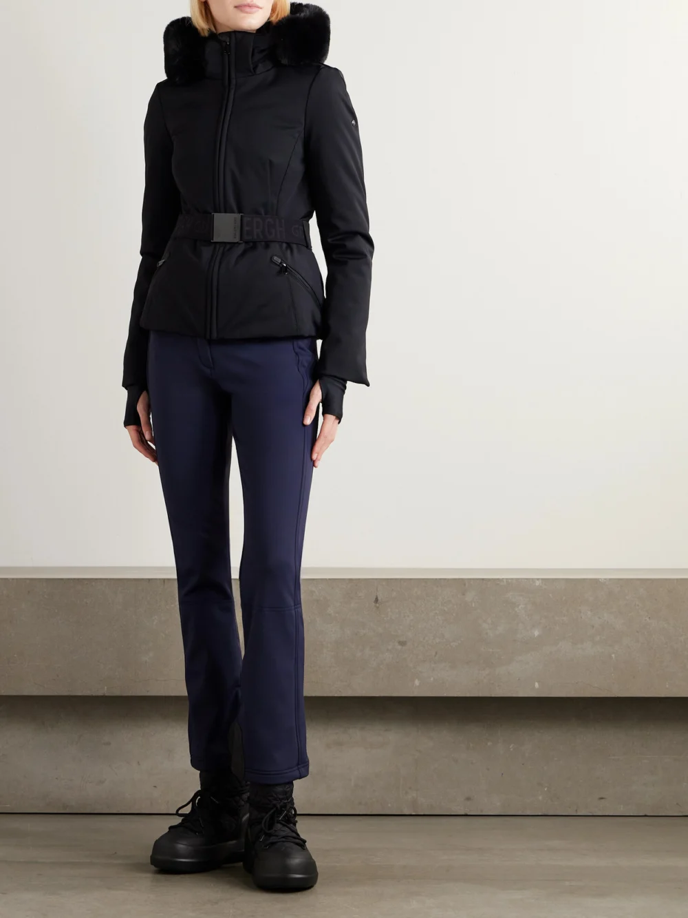 Goldbergh Pippa Belted Flared Ski Pants, worn by a model
