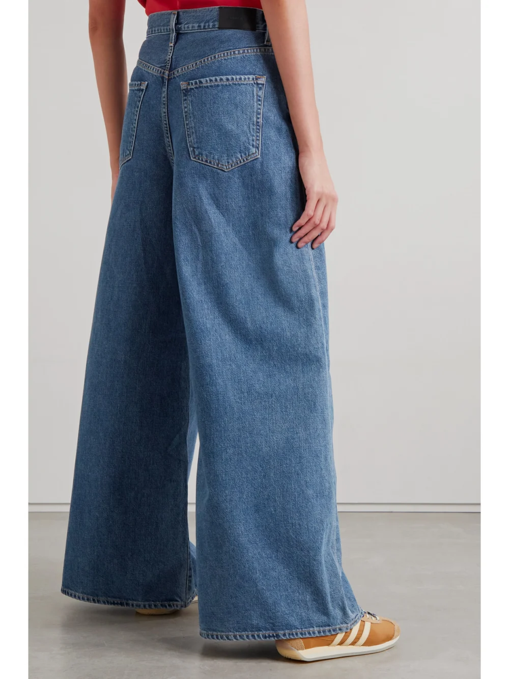 Back view of the Goldsign The Gaucho Organic High-rise Wide-leg Jeans