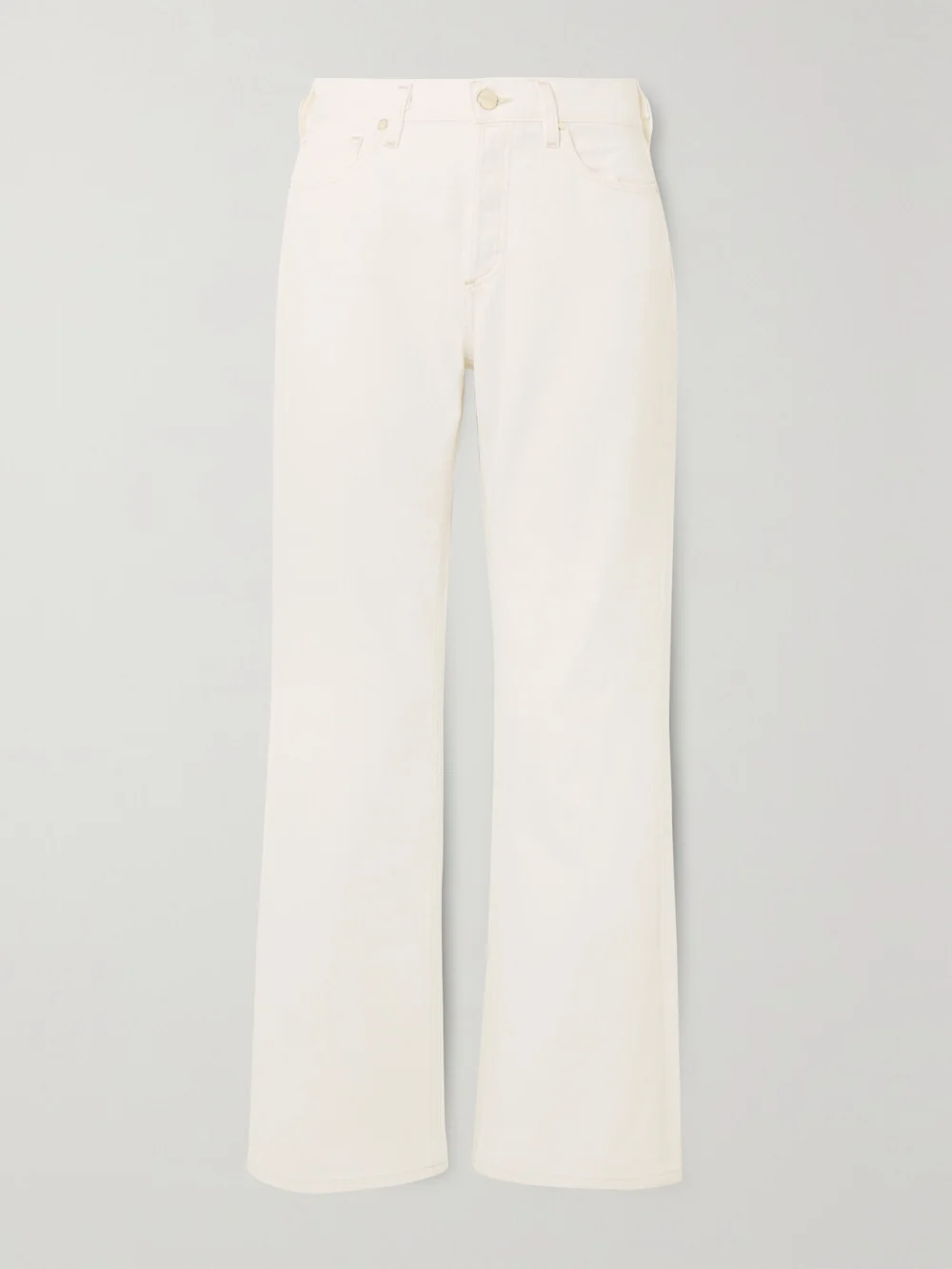 Goldsign The Nineties High-rise Bootcut Jeans in white