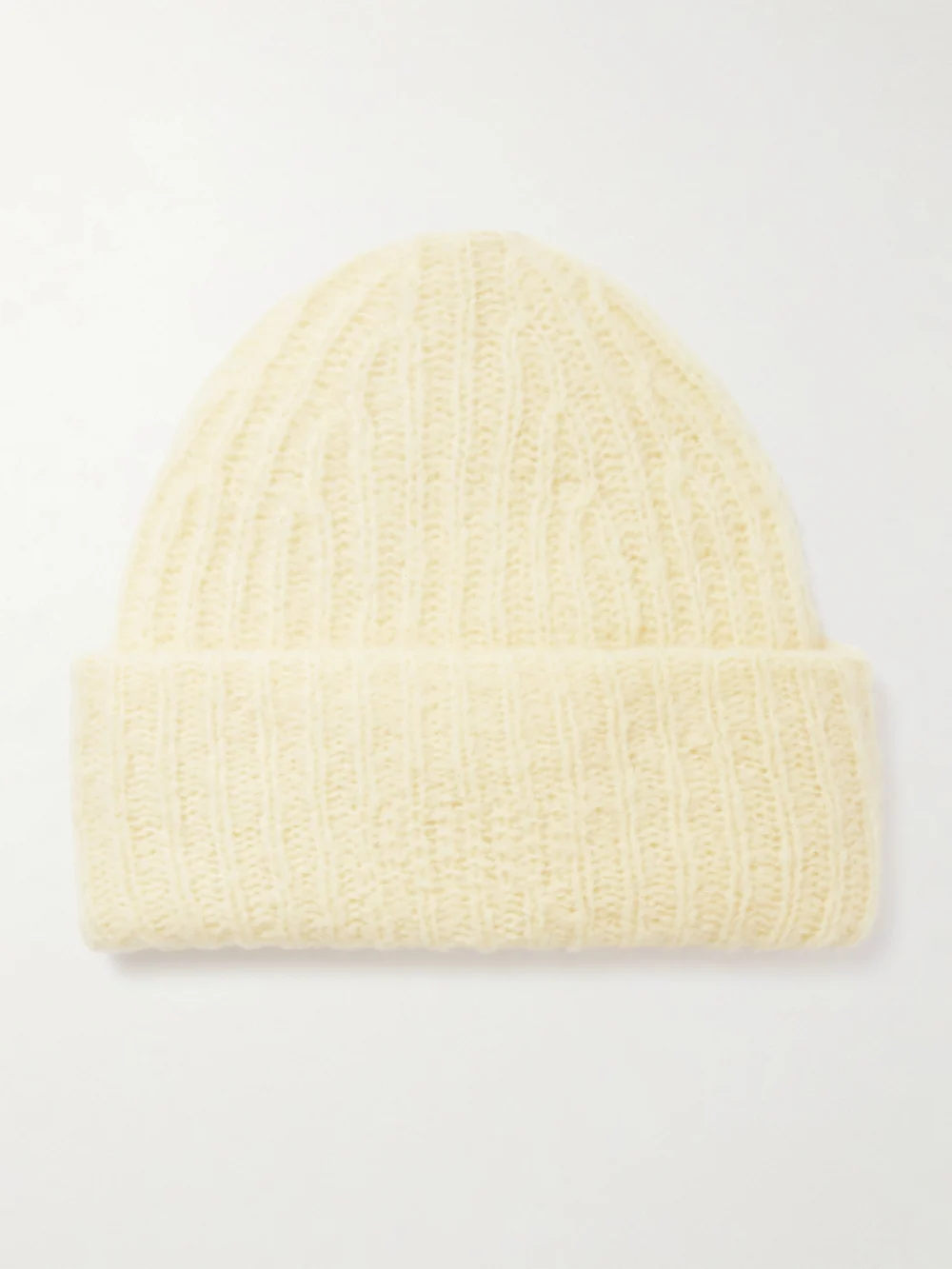Guest In Residence Cloud Ribbed Merino Wool-blend Beanie in pastel yellow