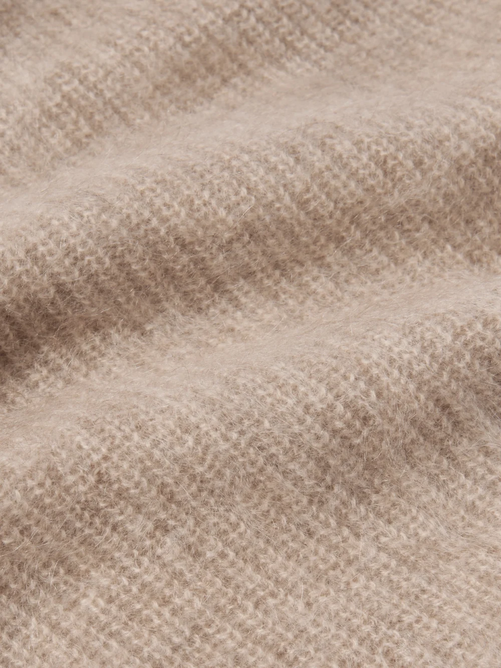 Close-up detail of the Guest In Residence Grizzly Reversible Ribbed Brushed-cashmere Beanie