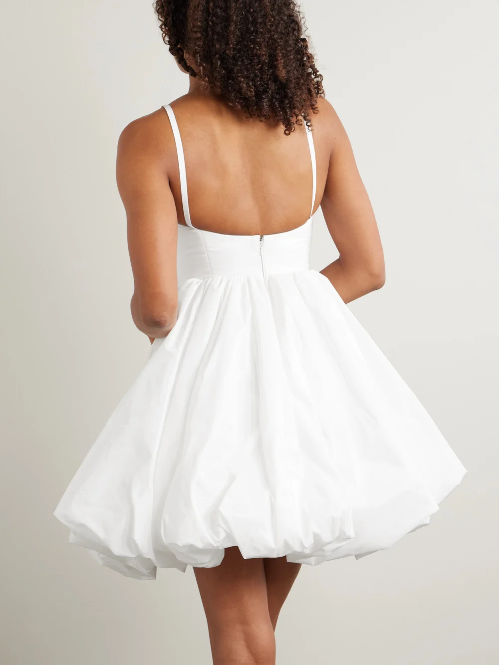 Back view of the Halfpenny London May Gathered Taffeta Mini Dress