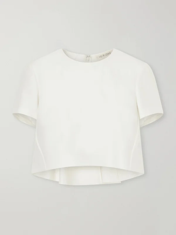 Heirlome Mariel Faille Wool-blend Blouse