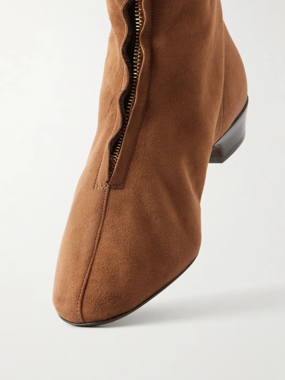 Close-up detail of the Herbert Levine Easy Does It 25 Suede Ankle Boots
