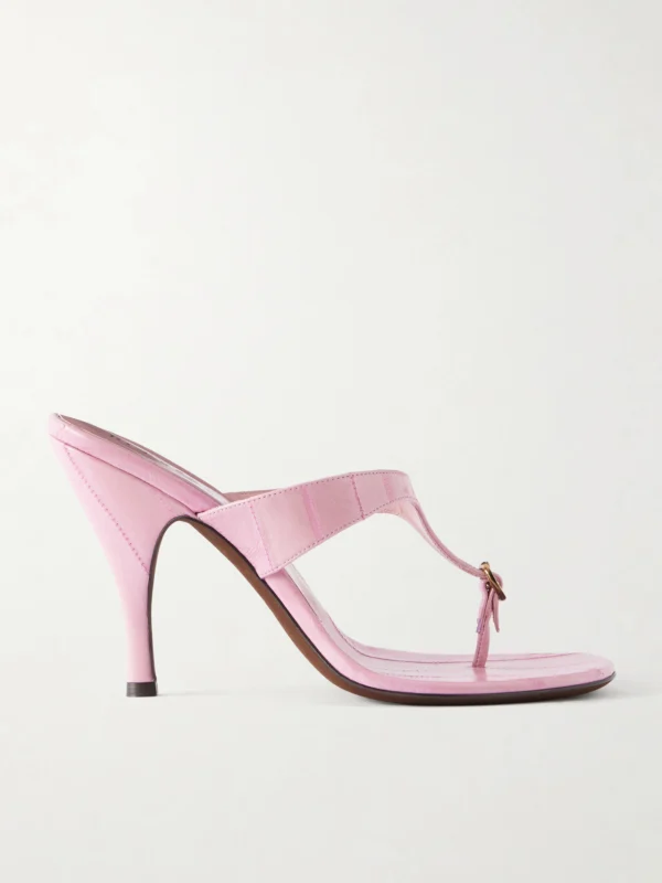 Herbert Levine Kiss and Tell 100 Embellished Textured-leather Sandals