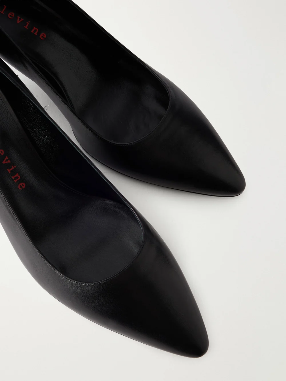 Close-up detail of the Herbert Levine Pump Du Jour 50 Leather Pumps