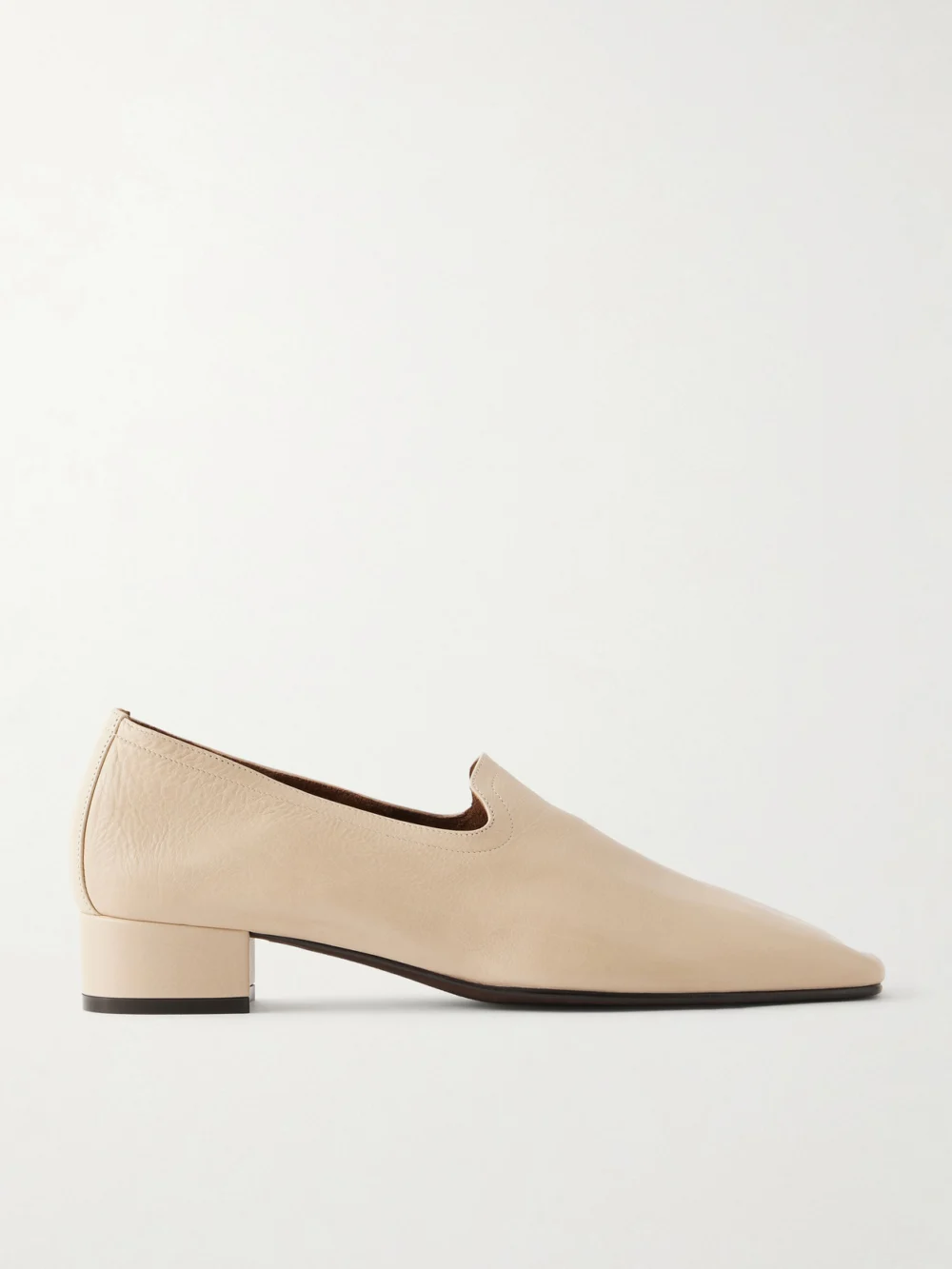 Herbert Levine Soft Touch 35 Leather Loafers in ivory