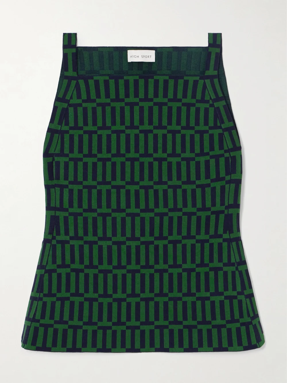 High Sport Asher Cotton-blend Jacquard Tank in green