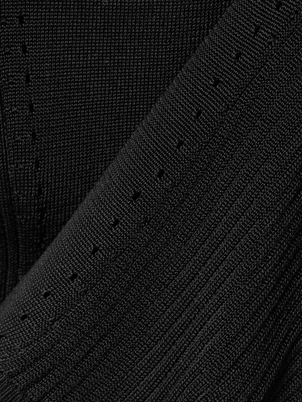 Close-up detail of the High Sport Eden Pointelle-knitted T-shirt
