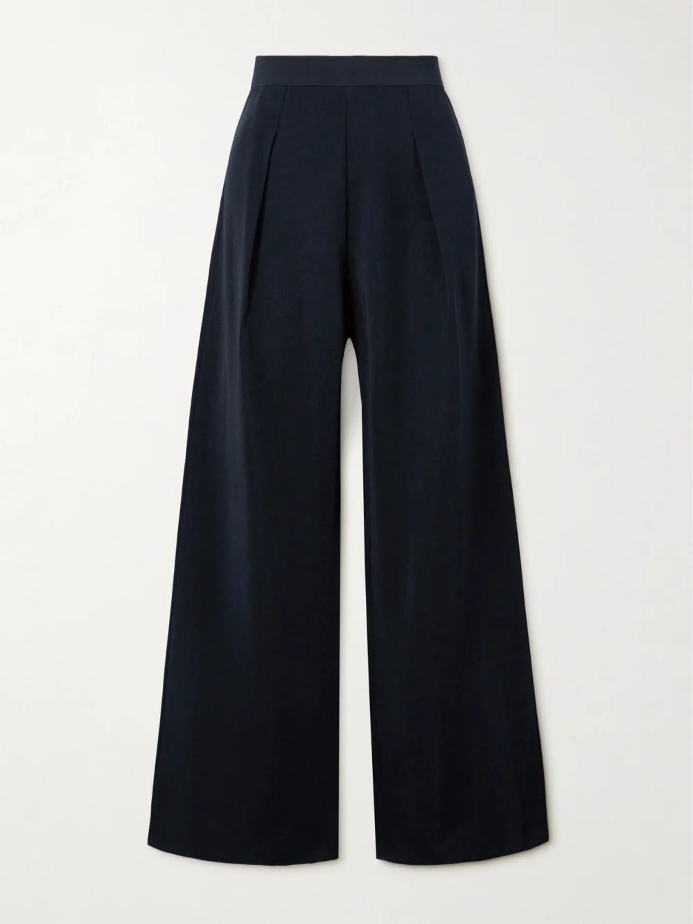 High Sport Gene Pleated Twill Wide-leg Trousers in navy